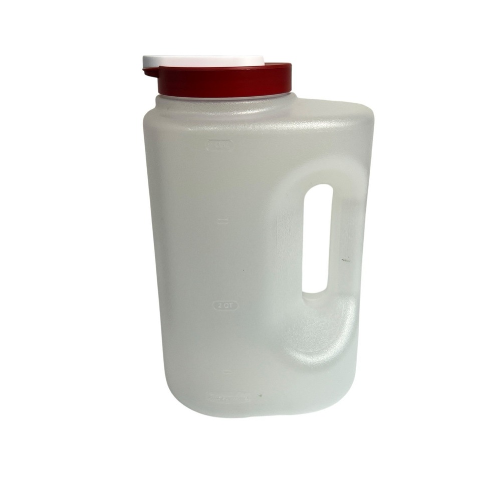 Rubbermaid One Gallon Mixer Mate Drink Pitcher With Red‎ Flip Top Lid